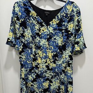 Lovely Talbots Spring Floral Lined Dress, Size 14